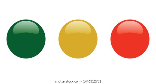 Button Icon Feedback Rating Green Yellow Red