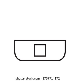 ilustración de icono de botón aislada en fondo blanco