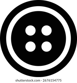 Ícone de botão isolado no fundo transparente, ferramenta de costura costurando vestuário símbolo ilustração design vetor gráfico modelo pacote pacote, linha plana estilo contorno elemento mínimo