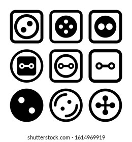 button icon isolated sign symbol vector illustration - Collection of high quality black style vector icons
