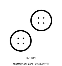 button icon. Line Art Style Design Isolated On White Background