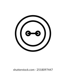 button icon. Outline style design isolated on white background