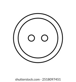 button icon. Outline style design isolated on white background