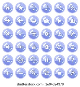 Button and icon set color purple.