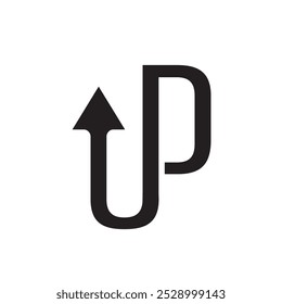 botão para cima e ícone definir vetor de informações