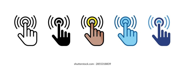 Button Icon Set Multiple Style Collection