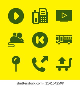 button icon set. With pin, previous and telephone  vector icons for graphic design and web