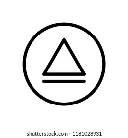 Button icon sign flat
