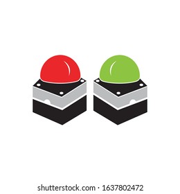 Button icon and symbol template