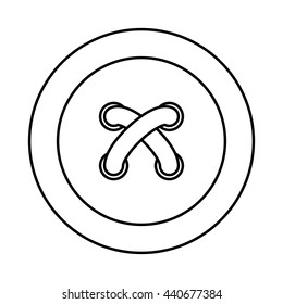 button icon. Tailor and Sewing. Vector graphic