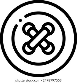 button icon. Thin Linear Style Design Isolated On White Background