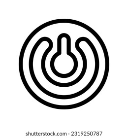 Button icon in trendy line style design. Vector graphic illustration. Button symbol for website, logo, app and interface design. Black icon vector design