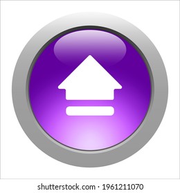 button with icon upload for website and application premium vector