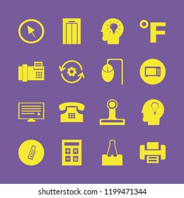 button icon. button vector icons set home phone, calculator, paper clip and fax