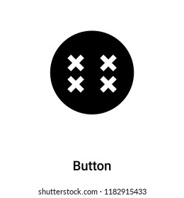 Button icon vector isolated on white background, logo concept of Button sign on transparent background, filled black symbol
