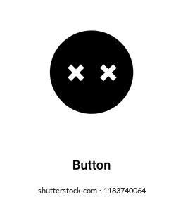 Button icon vector isolated on white background, logo concept of Button sign on transparent background, filled black symbol
