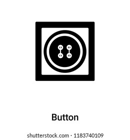 Button icon vector isolated on white background, logo concept of Button sign on transparent background, filled black symbol