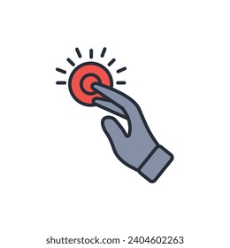 button icon. vector.Editable stroke.linear style sign for use web design,logo.Symbol illustration.