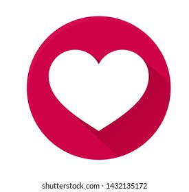 Button icons love on social media sites.