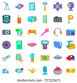 Button icons set. Cartoon style of 36 button vector icons for web isolated on white background