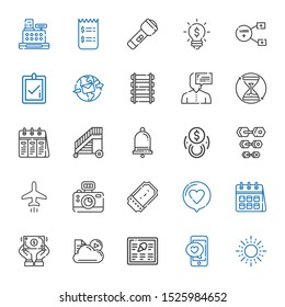 button icons set. Collection of button with sun, smartphone, menu, cloud, dollar, calendar, love, ticket, camera, plane, dumbbell, exchange. Editable and scalable button icons.