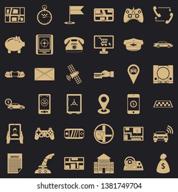 Button icons set. Simple style of 36 button vector icons for web for any design