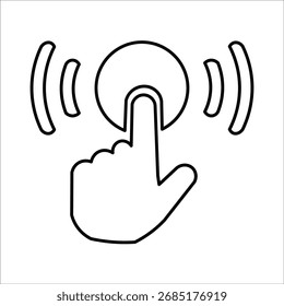 ícones de botão. vetor de linha simples