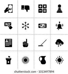 Button icons. vector collection filled button icons. includes symbols such as rake, jug, cv, dollar cloud, game console, dislike. use for web, mobile and ui design.