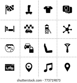 Button icons. vector collection filled button icons. includes symbols such as taxi, car lock, chair, idea, tie, music, joystick. use for web, mobile and ui design.