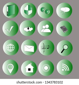 button icons for website isolated characters