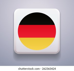 as a button. Image. Vector. Icon. Flag of Germany