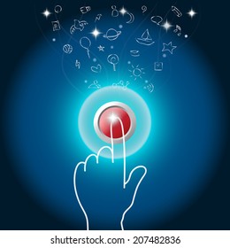 Button of imagination - Vector