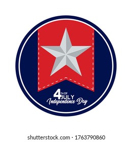 Día de la independencia de Estados Unidos. 4 de julio - Vector