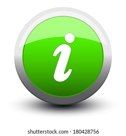 button info 2d on white background