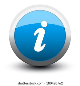 button info 2d on white background