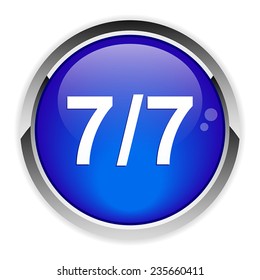 button internet 7/7 icon