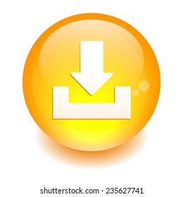 Button internet arrow download icon