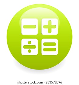 button internet calculatrice sign icon
