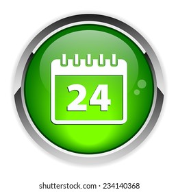 Button internet calendar sign icon