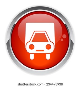 Button internet camion livraison red