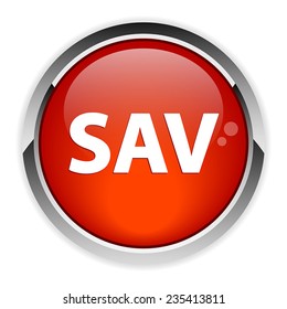 Button internet SAV service after sales icon red