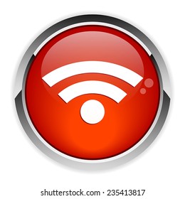 Button internet wifi icon
