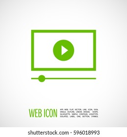 button isolated minimal icon. play graph line vector icon for websites and mobile minimalistic flat design.