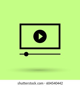 button isolated minimal icon. play graph line vector icon for websites and mobile minimalistic flat design.