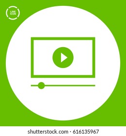 button isolated minimal icon. play graph line vector icon for websites and mobile minimalistic flat design.