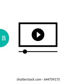 button isolated minimal icon. play graph line vector icon for websites and mobile minimalistic flat design.