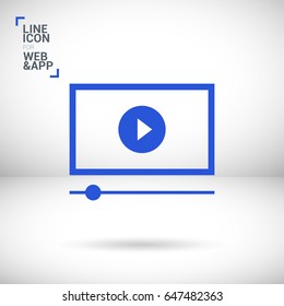 button isolated minimal icon. play graph line vector icon for websites and mobile minimalistic flat design.