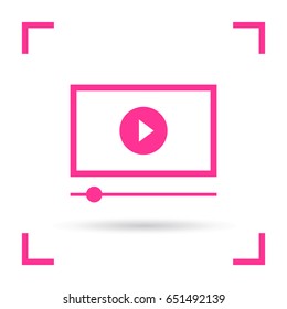 button isolated minimal icon. play graph line vector icon for websites and mobile minimalistic flat design.
