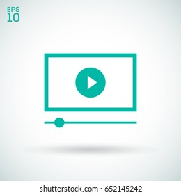 button isolated minimal icon. play graph line vector icon for websites and mobile minimalistic flat design.
