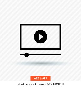 button isolated minimal icon. play graph line vector icon for websites and mobile minimalistic flat design.